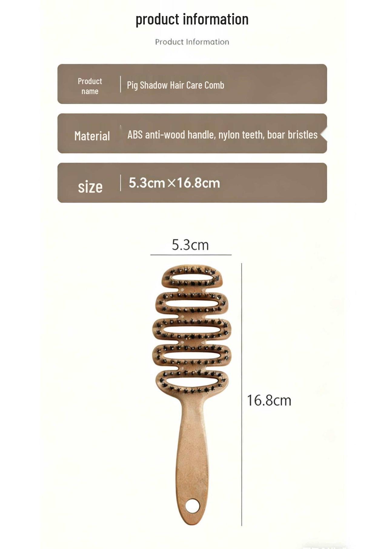 Pine Cone Boar Bristle Scalp Massage & Volumizing Hair Comb