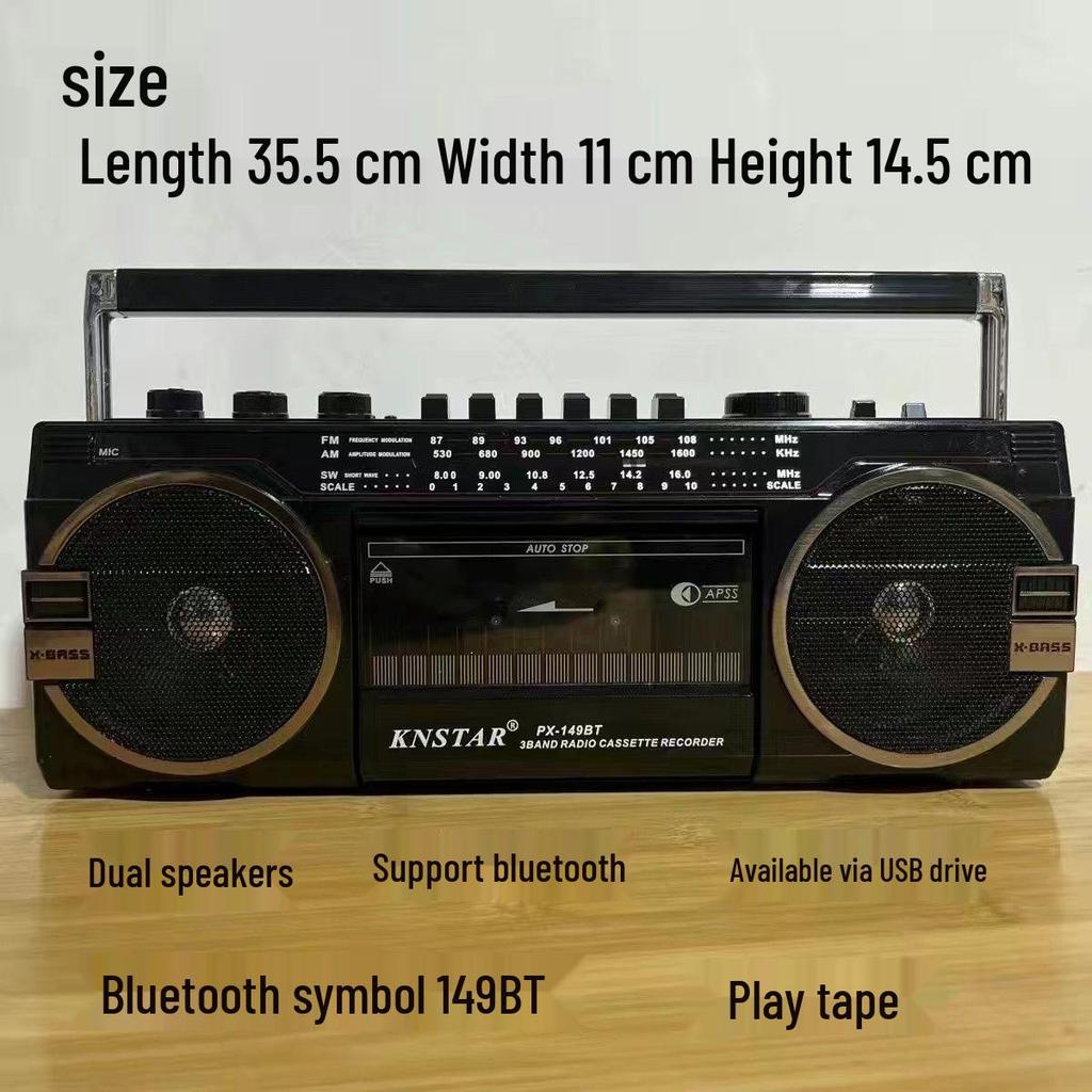 Puxing Portable Standalone Cassette Player & Recorder Combo for Elders