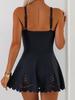 European Hollow Out One-Piece Swimsuit: Women's Slimming Sexy Skirted Bikini