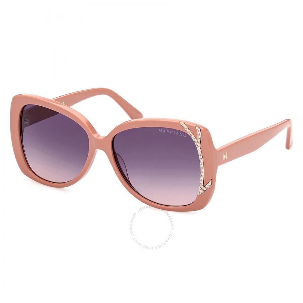 Guess By Marciano Smoke Gradient Butterfly Ladies Sunglasses Gm0821 72b 57