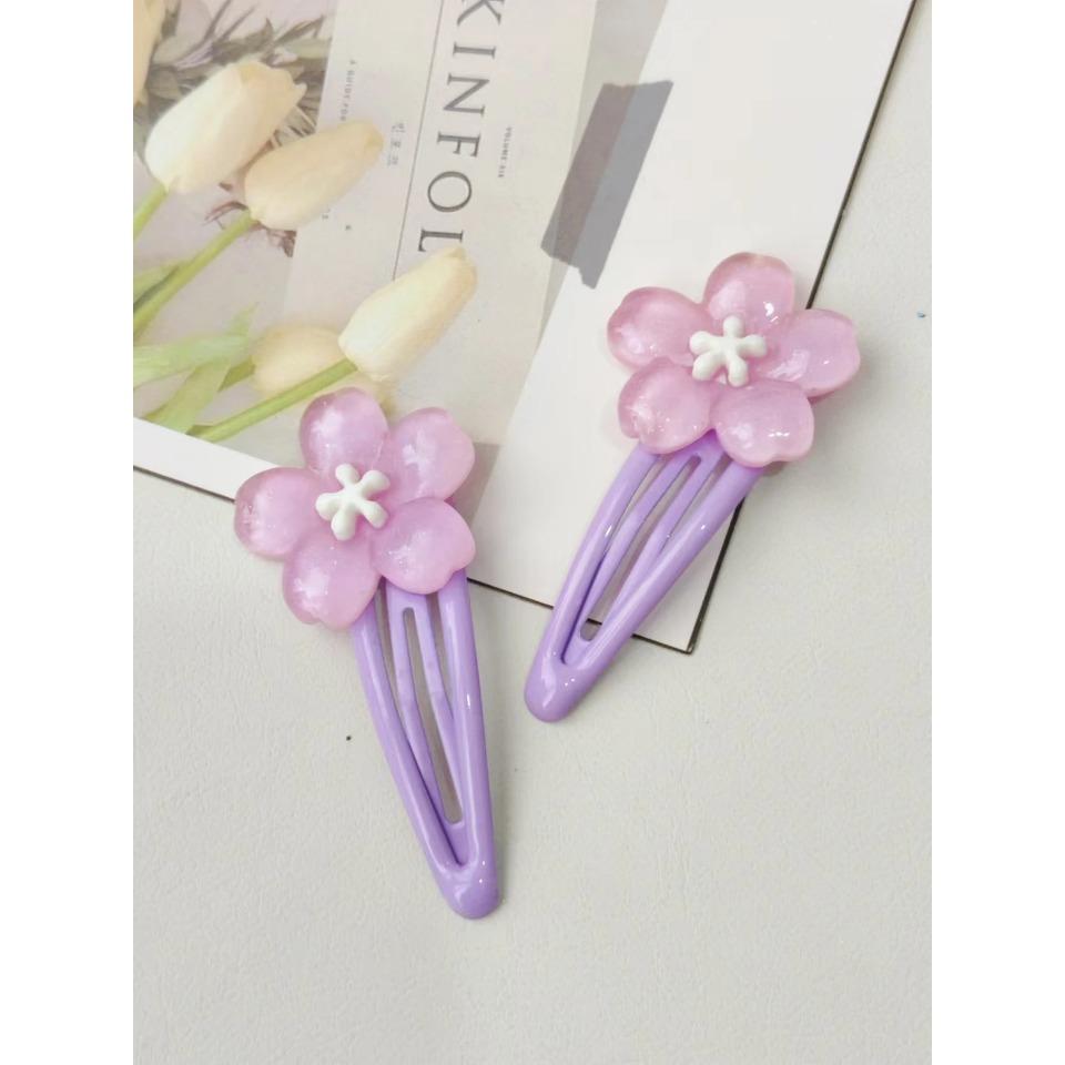 10 Pcs Weet And Transparent Cherry Blossom Hair Clips For Women Hair Accessories Bangs And Side Clips Suitable For Daily Use