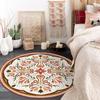 Moroccan Style Living Room Decoration Round Carpet Large Area Rugs for Bedroom Home Rocking Chair Floor Mat Washable Lounge Rug