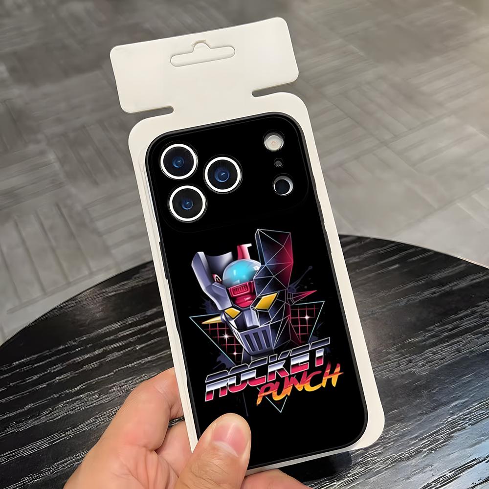 Manga Mazinger Z Anime Phone Case For IPhone 17 Air 16 E Pro Max 15 14 13 Mini 12 Pro 11 Max Plus Black Soft Shell