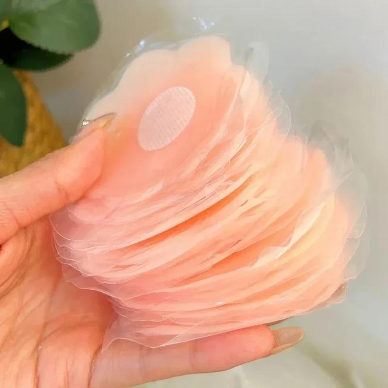 Copricapezzoli Riutilizzabili in Silicone per Donne Adesivo per Reggiseno Petalo Seno Reggiseno Senza Spalline Imbottiture Invisibili per Seno Pastiglie per il Petto Intimo
