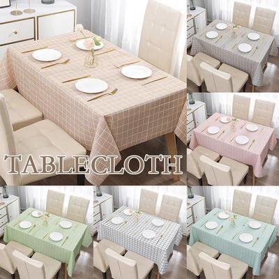 PEVA Checkered Printed Household Waterproof Oil-proof Dining Table Cloth Table Cover For Party Hotel Dining Hall Decoration