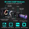 ELP 4K USB Webcam 5X Manual Optical Zoom Variable 2160P Ultra High UVC with CMOS IMX 415 Plug and Linux Camera, 2.8-12mm Lens, Definition, Sensor,