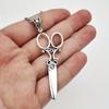 Punk Style Silvery Colored Big Scissor Pendant Necklace Gothic Chain Necklace Fashion Jewelry For Gift-giving