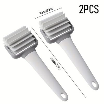 2pcs Versatile Plastic Pizza Roller & Multi-Use Finger Bread Cutter , Ideal for Baking, Rolling Dough, and Cutting Finger Foods