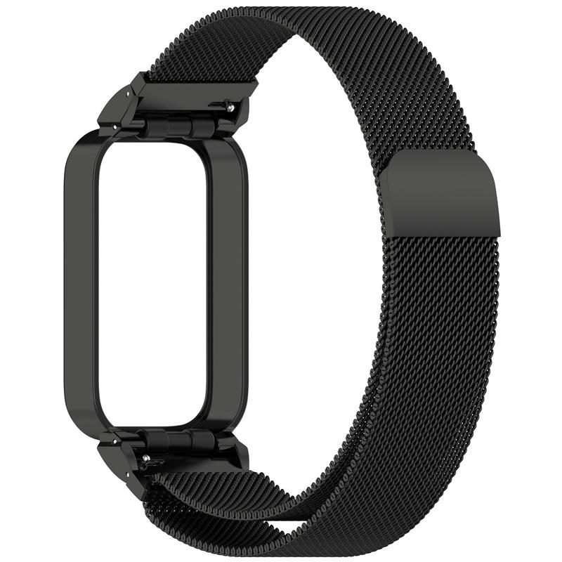 Strap For Mi Band 9 Active Bracelet Wristband for Redmi Band 3 Stainless Steel Metal Watch Band