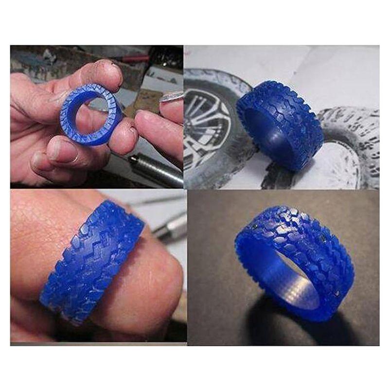 Aug. 6PCS Blue Ring Wax Hole Round Tube For Jewelry Carving Moulding Wax Tool Casting Mold Wax Ring Wax Making Kit