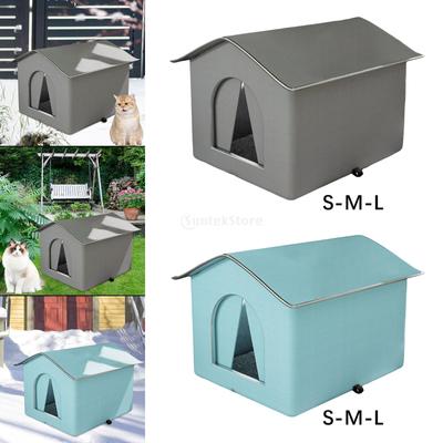 Cat House for Outdoor Cats Stray Shelter Pet Supplies Dog Bed Waterproof Feral Kitty