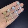 Big Cross Drop Earrings for Women Fashion Jewelry Punk Gold Color Hip Hop Zircon Earring Studs Men Ear Accessories OHE007