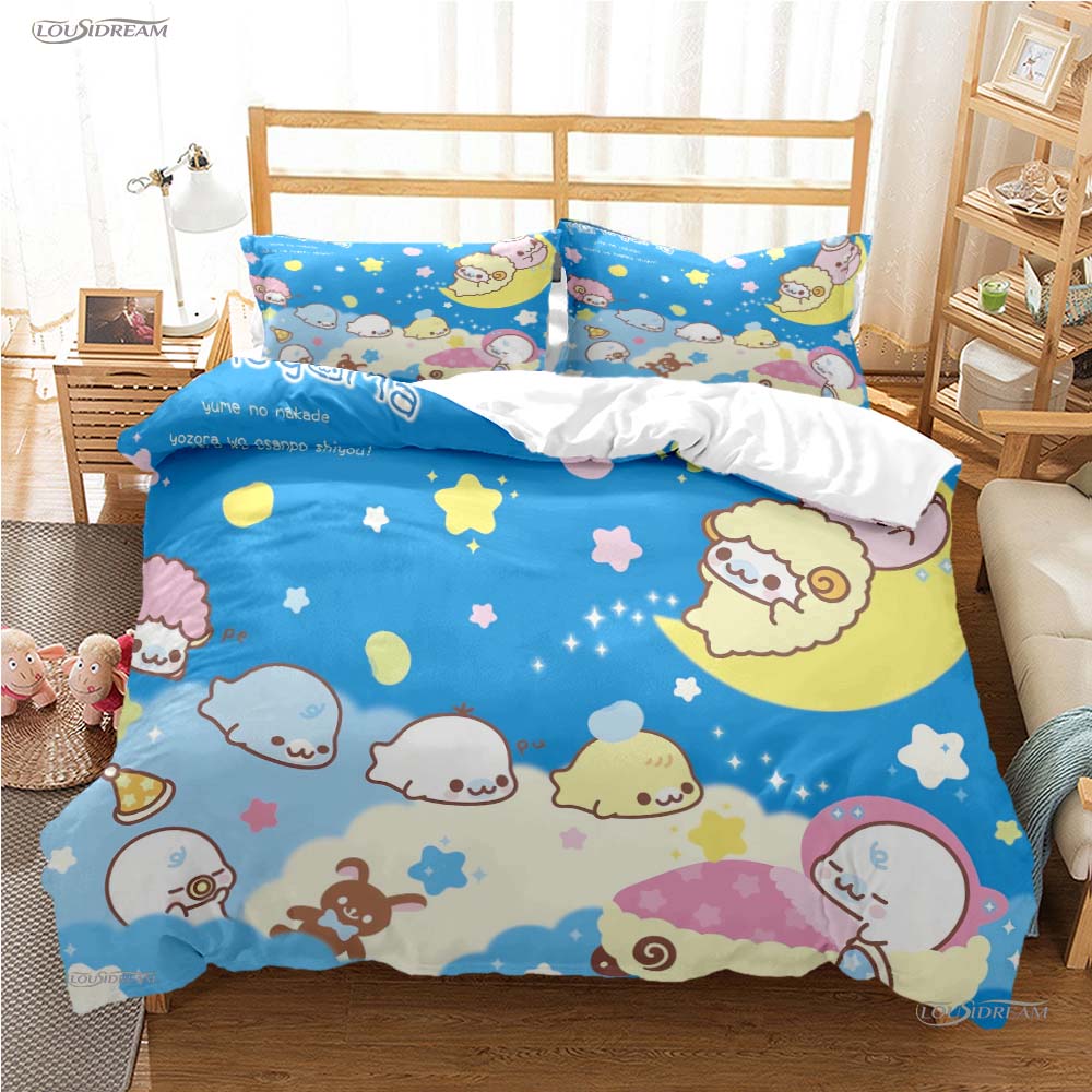 Cute Cartoon M-MAMEGOMA All Season Duvet Cover Kawaii Bedding Set Soft Quilt Cover and Pillowcases Teen Single/Double/Queen/King