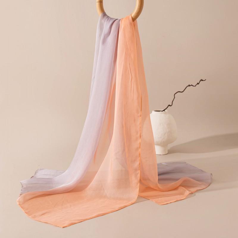Long Silk Scarf Women Hand-painted Thin Shawl Versatile Elegant Fashion Accessory