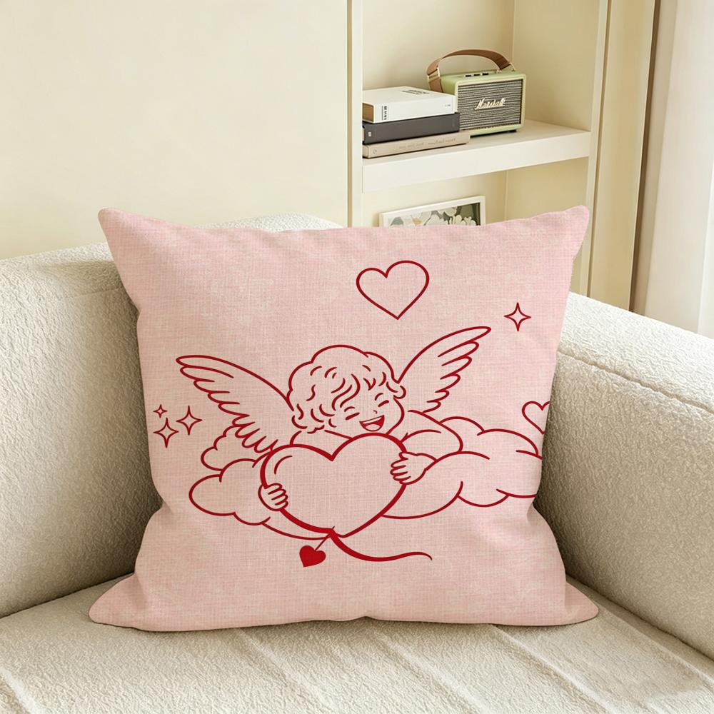 C-Cupid Cushion Cover Natural Linen Pillowcase Set, All-In-One Decor For Sofa, Bedroom & Chair