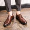 Spring and Autumn Lace-Up Business Leather Shoes Large Size Dress Leather Shoes Professional Office Black Oxford Leather Shoes Men