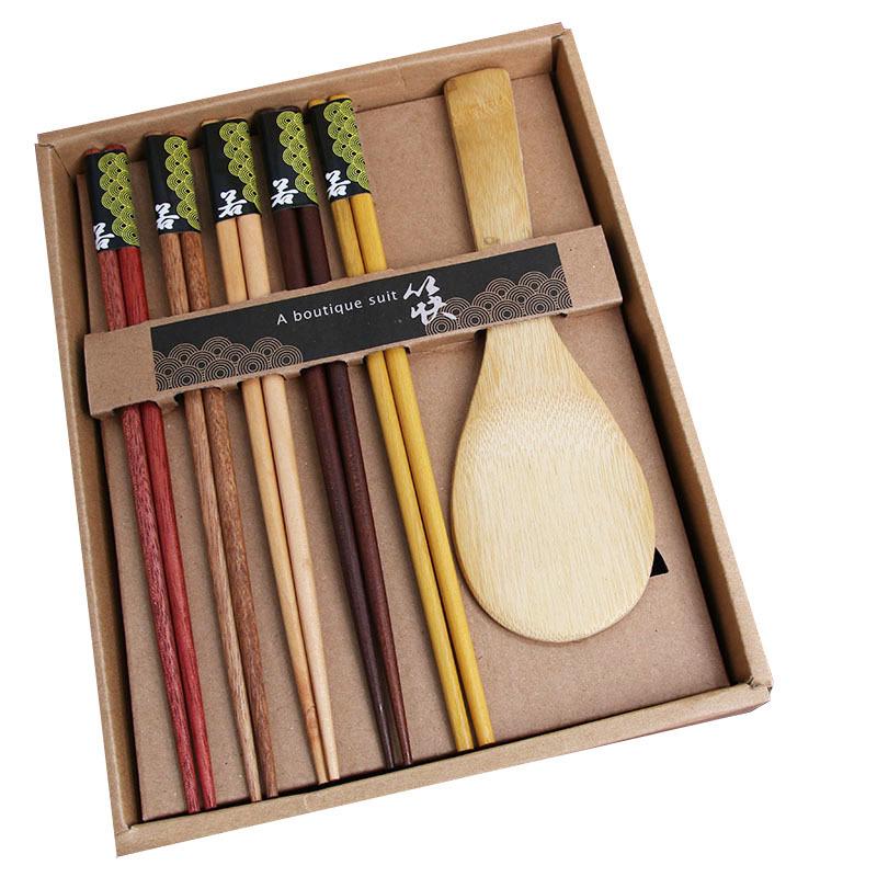 Chopsticks Set with Pull-out Tote Bag and Gift Box (5 Pairs)