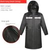 Rainproof Long Reflective Raincoat Adult Breathable Sanitation Property Security Duty Labor Protection Trench Coat Full Body Raincoat