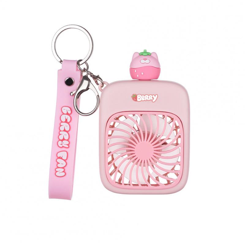Mini USB Rechargeable Cute Fan Keychain Pendant 64x43x104 mm