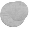 IZA Short Pile Rug Scandinavian Style Grey Ø 80 Cm