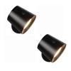 Indoor LED Wall Sconce - NETTLIFE - 2 Pieces - Black - Metal - 360° Touch, 3 Levels