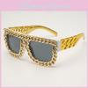 Trendy Large Square Diy Sunglasses With Pc Material And Unique Design For Men And Women