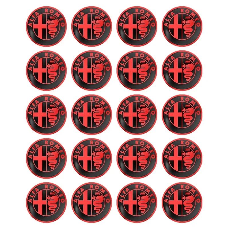 Car Stickers For Alfa Romeo 11mm 14mm Car Logo Remote Key Emblem Sticker Decoration Accessories For Alfa Romeo Giulia Stelvio Mi
