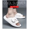 Herren Genuine Leather Slide Sandalen Outdoor Slip-On Flache Schuhe Mit Rutschfester Sohle