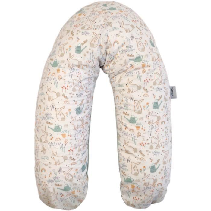 Coussin de maternité - TINEO - Vert sauge - Lapins