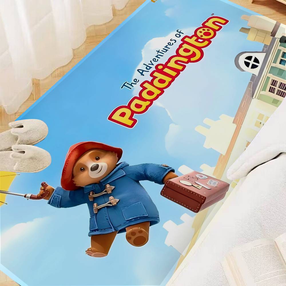 P-Paddington Bear Bathroom Mat INS Style Soft Bedroom Floor House Laundry Room Mat Anti-skid Welcome Doormat
