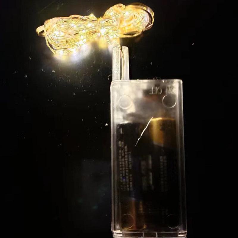 

Светодиодные медные провода батарейный ящик праздничные гирлянды 2m 20 lights теплый белый