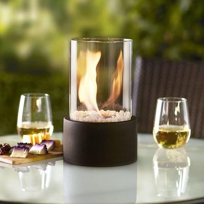 Feuerstelle für den Außenbereich, Tisch-Feuerschale, tragbar, Ethanol-Kamin, ohne Abzug