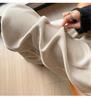 2025 Autumn/Winter High-Waisted Herringbone Wool Blend Wide-Leg Pants