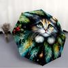 1pc Christmas Cat Automatic Umbrella - Automatic Opening And Closing, Sturdy Iron Frame, Formal Occasions yy251018130