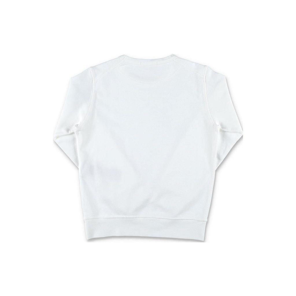 STONE ISLAND Kids Ss23 Solid Color Round Neck Long Sleeve Sweatshirt Kids Sweatshirt White 781661340-V0001
