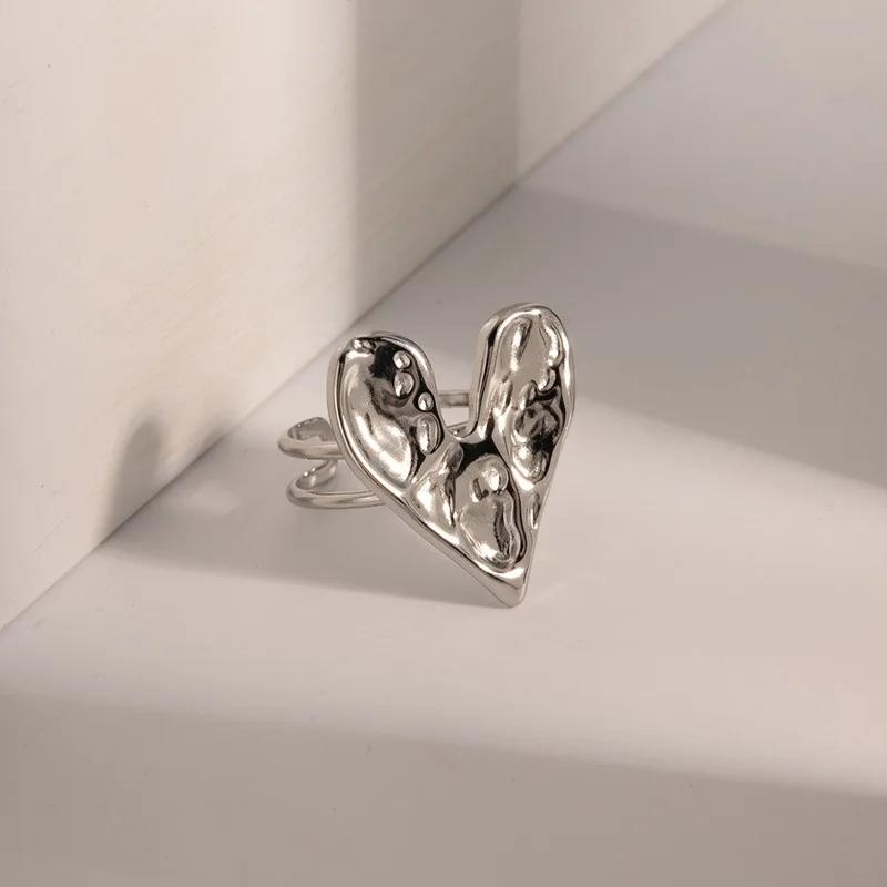 Checkered Ring For Men Retro Hip Hop Dropping Glue Copper Color Open Finger Ring Punk Student Jewelry Accessories Gifts