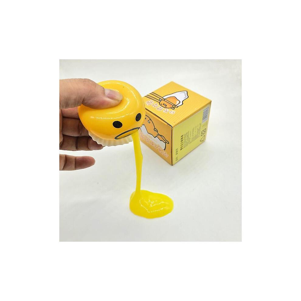 Gudetama Ei Speelgoed Nieuwigheid Stressverlichting Knijp Ei Dooier Braak Ei Fidget Sensorisch Speelgoed Cadeau voor Alle Leeftijden [DmS] Geel