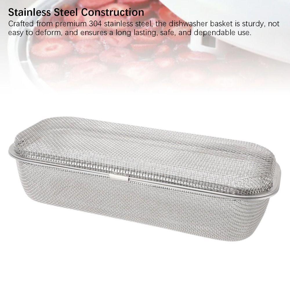 304 Stainless Steel Chopstick Basket Fine Mesh Cutlery Holder Dishwasher Basket  Restaurant
