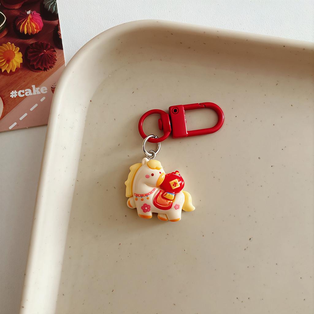 Cute Pony Cartoon Horse Keychain Pendant Creative Bag Pendant Student Backpack Accessories New Small Gift