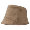 All-match Retro Suede Basin Hat Fashion Fisherman Hat Windproof Bucket Hat for Fall Winter Daily Wear Morning Workout