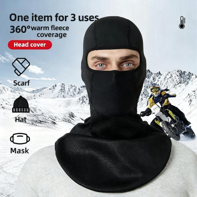 Winter Cycling Face Cover Windproof Balaclava With Breathable Fabric Full Head Neck Protection Compatible Helmets For Skiing Motorcycle