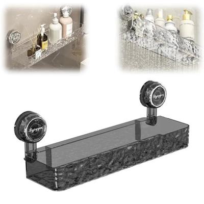 Waterproof Suction Cup Storage Rack Removable Wall-Mounted Shelf Rack  Bathroom Accessories