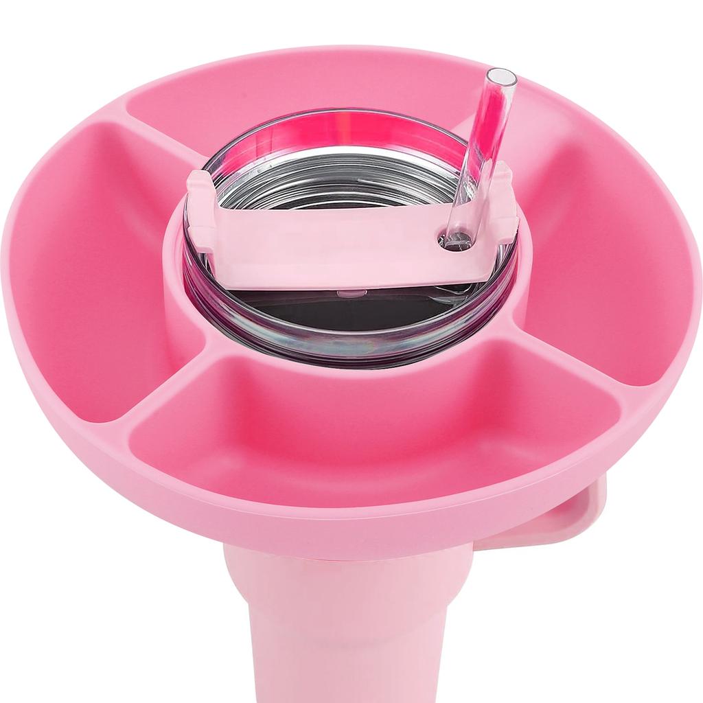 Snack-Ring 4-Fach Snack-Behälter Sichere Silikonbecher Snack-Tablett Wiederverwendbare Becher Snack-Platten Snack-Ring für 40oz Becher