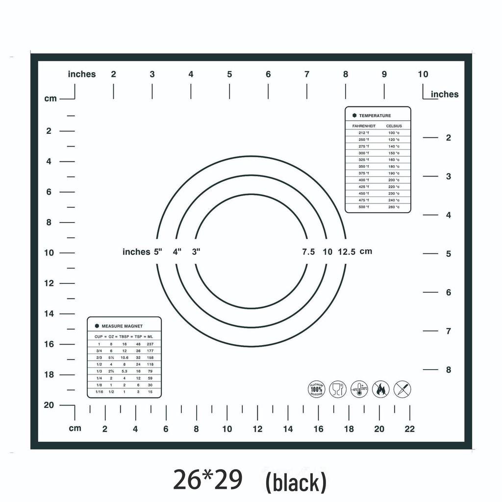 70x50cm Oversized Silicone Kneading and Rolling Mat, Heat-Resistant Non-Stick Baking Tool & Dough Mat