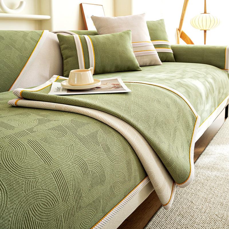 

Новый французский кремовый стиль диван-полотенце модный однотонный высококачественный синельный чехол для дивана противоскользящие чехлы для диванов для гостиной 90x70cm 1pcs