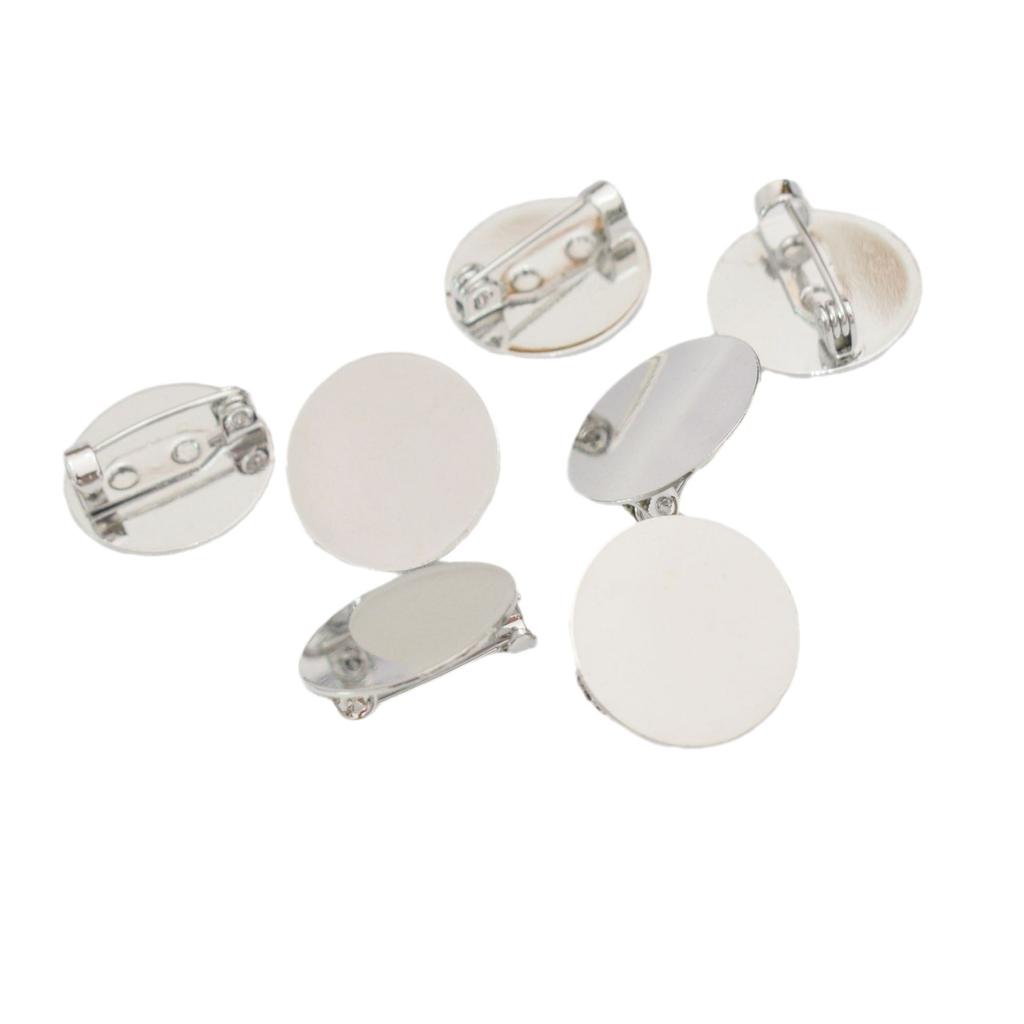 10pcs 14K Gold-Wrapped High-End Disc Pin Diy Jewelry Accessories Round Tray Brooch Brooch Brooch Bottom Support Buckle Pin