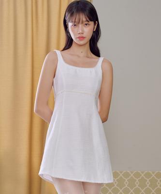 Zero Planet Bella Tweed Dress [White]