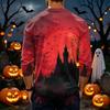 Men's Long Sleeve Shirt with Halloween Print for Festive Parties