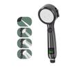 High-Pressure Digital Display Handheld Shower Head 4 Mode Jet Styles New Black ABS Bathroom Faucet Accessory Single Water Outlet