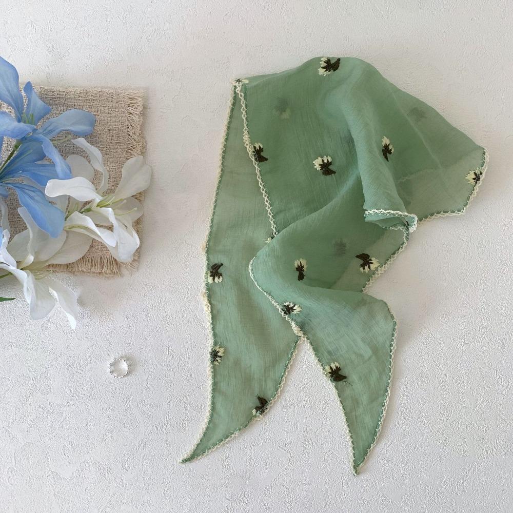 Wraps Lace Triangle Scarf Embroidery Lace Headband Embroidered Flower Scarves  Clothes Decoration